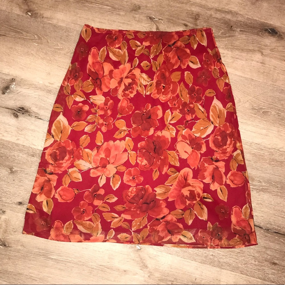 A.Byer vintage floral skirt